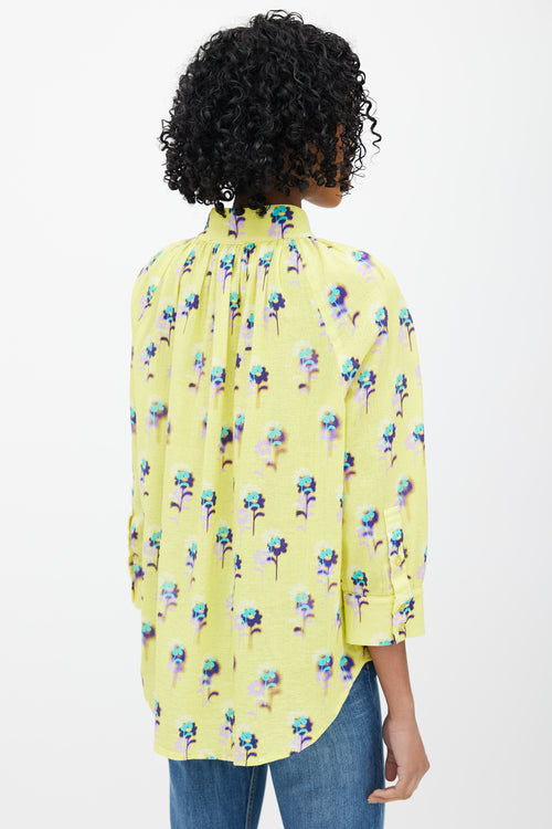 Smythe Yellow 
Multicolour Floral Top