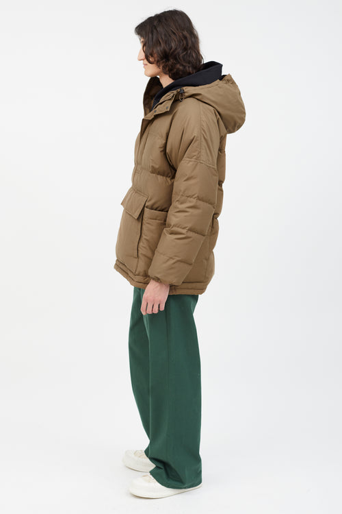 Snow Peak Brown Down Anorak Puffer Jacket