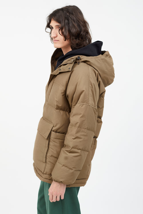 Snow Peak Brown Down Anorak Puffer Jacket