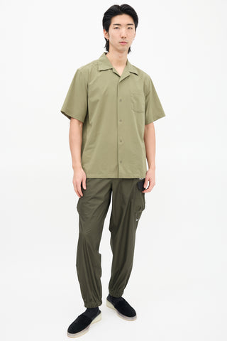 Snow Peak Green Perforated Short Sleeve Shirt