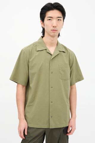 Snow Peak Green Perforated Short Sleeve Shirt