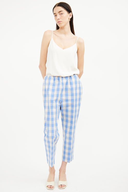 Sofie D
Hoore Blue 
Cream Check Pant