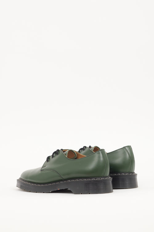 Solovair Green Leather 3-Eye Gibson Derby