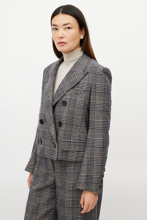 Sonia Rykiel Grey 
Multicolour Glencheck Wool Suit