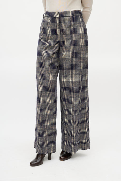 Sonia Rykiel Grey 
Multicolour Glencheck Wool Suit