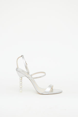 Sophia Webster Silver Pearl Bridal Heel