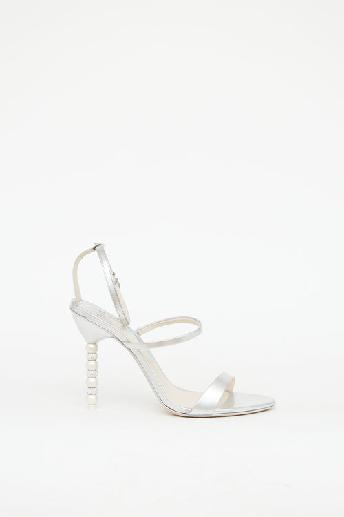 Sophia Webster Silver Pearl Bridal Heel