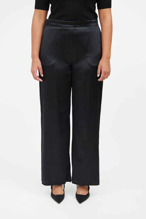 Sophie Grace Black Satin Naomi Pant