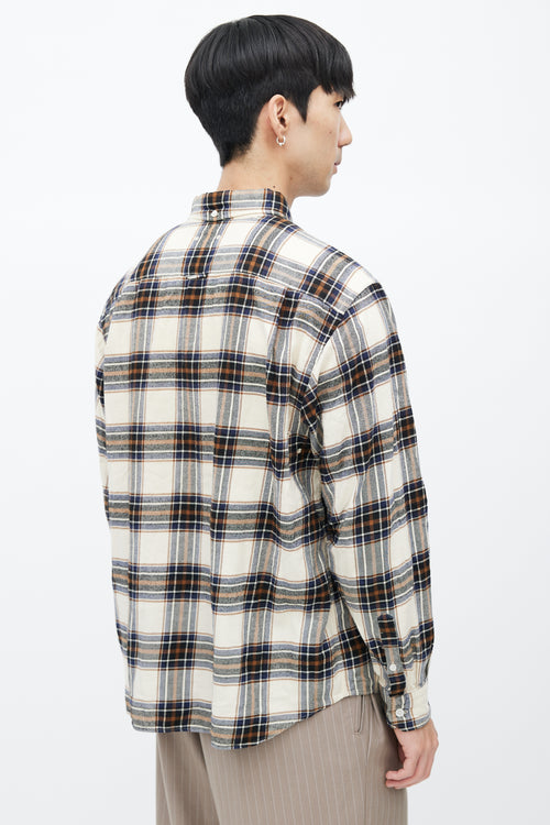 Sophnet Cream 
Multicolour Plaid Shirt