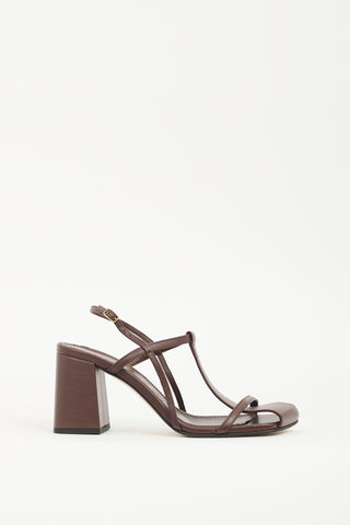 Souliers Martinez Brown Leather Frisia Sandal