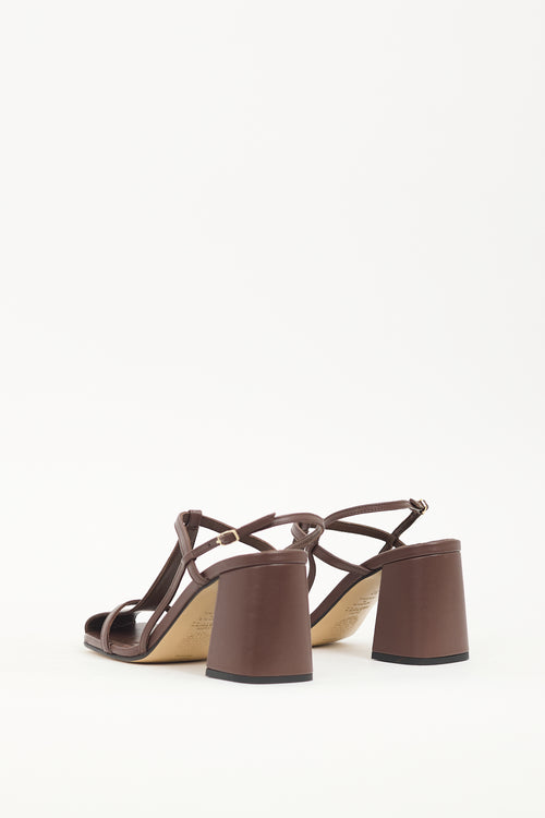 Souliers Martinez Brown Leather Frisia Sandal