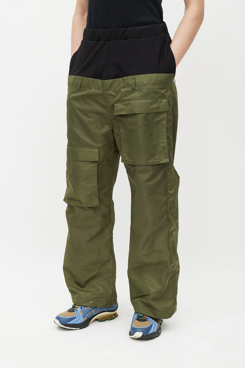 Spencer Badu Black 
Green Cargo Trouser