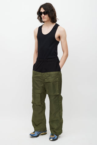 Spencer Badu Black 
Green Cargo Trouser