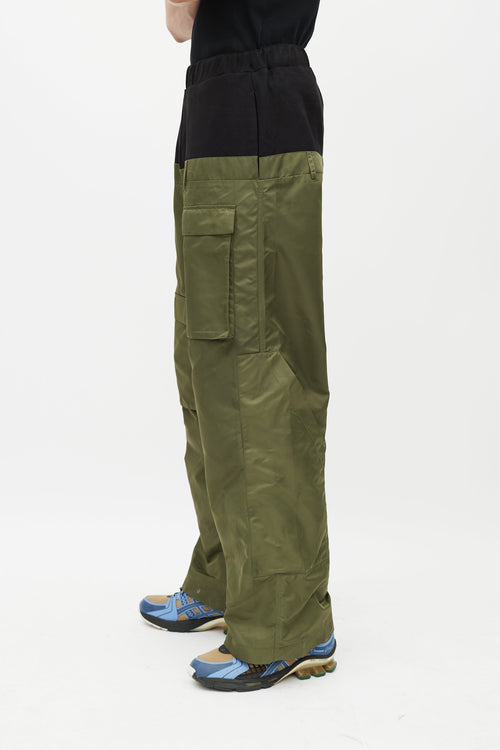 Spencer Badu Black 
Green Cargo Trouser