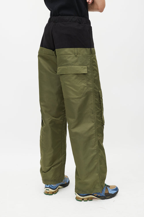 Spencer Badu Black 
Green Cargo Trouser