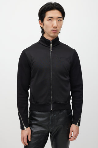 Spencer Badu Black 
Silver Zip Track Jacket