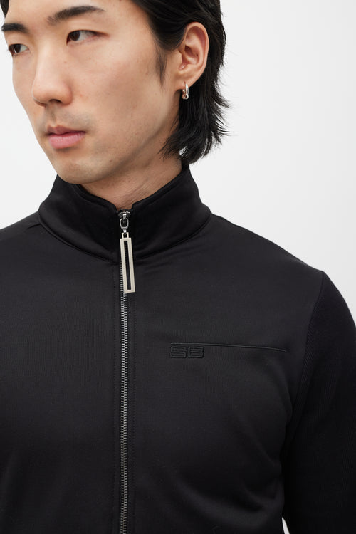 Spencer Badu Black 
Silver Zip Track Jacket