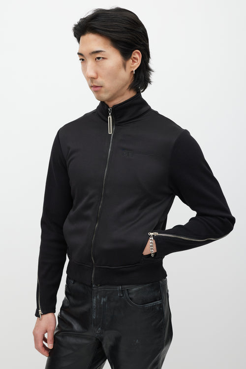 Spencer Badu Black 
Silver Zip Track Jacket