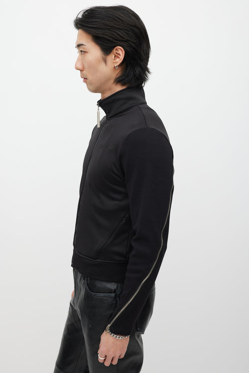 Spencer Badu Black 
Silver Zip Track Jacket