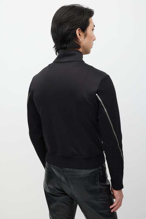 Spencer Badu Black 
Silver Zip Track Jacket