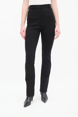 Sportmax Black Wool Woven Trouser