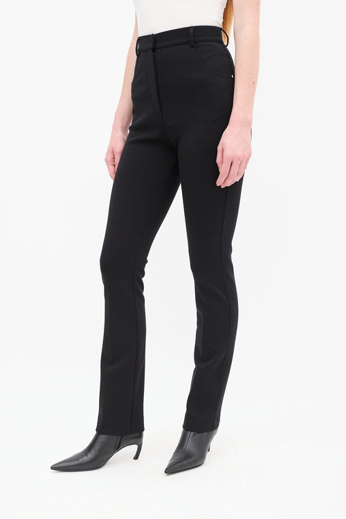 Sportmax Black Wool Woven Trouser