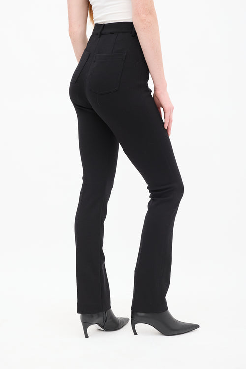 Sportmax Black Wool Woven Trouser