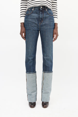 Sportmax Medium Wash Cuffed Straight Jeans