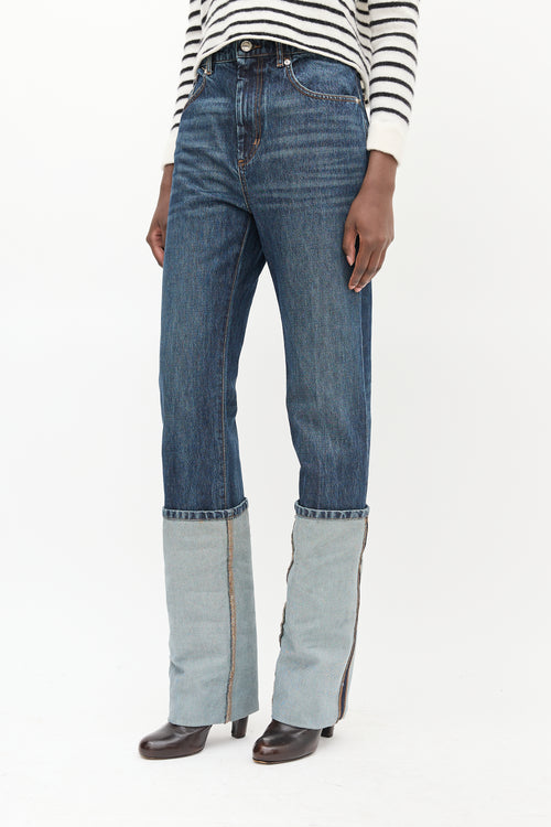 Sportmax Medium Wash Cuffed Straight Jeans