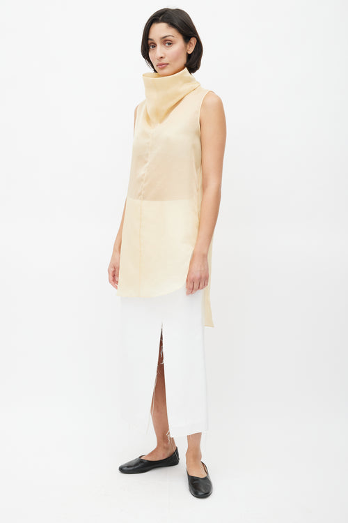 Sportmax White Distresssed Skirt