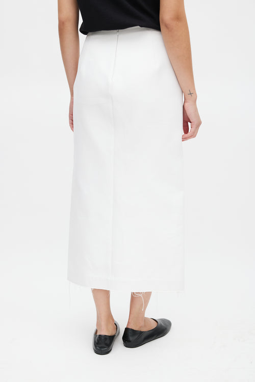 Sportmax White Distresssed Skirt