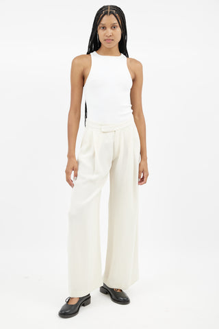 St. Agni Cream Wide Leg Trouser