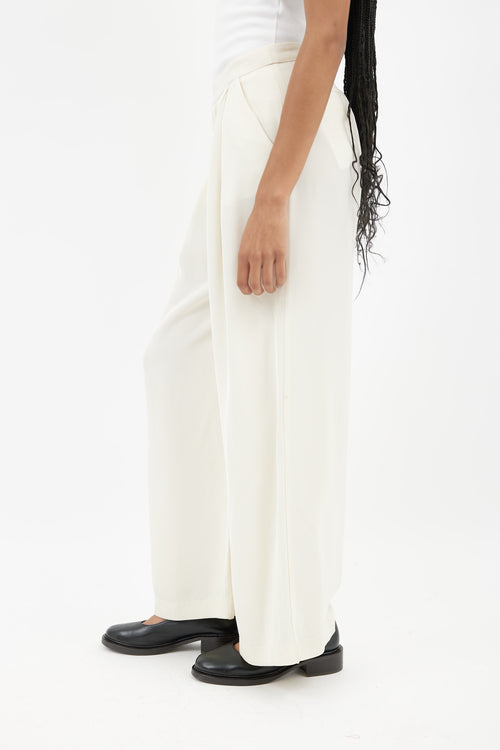 St. Agni Cream Wide Leg Trouser