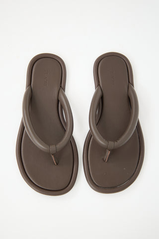 St. Agni Brown Leather Sumi Sandal