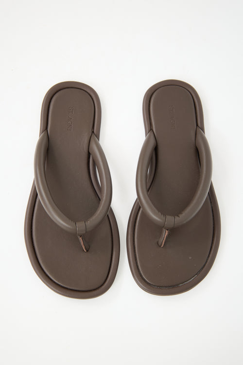 St. Agni Brown Leather Sumi Sandal