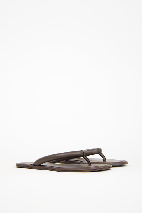 St. Agni Brown Leather Sumi Sandal