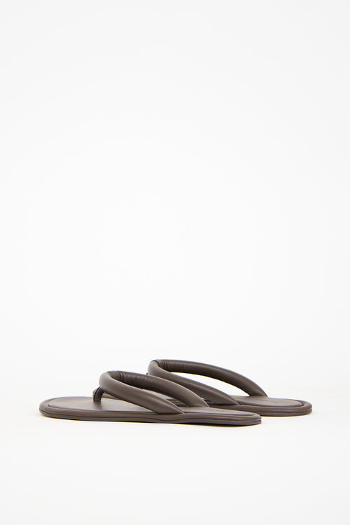 St. Agni Brown Leather Sumi Sandal