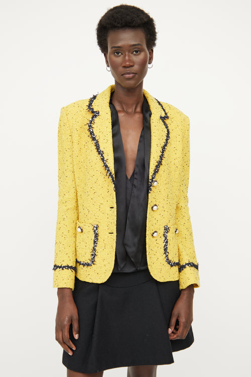 St. John Yellow Tweed Blazer