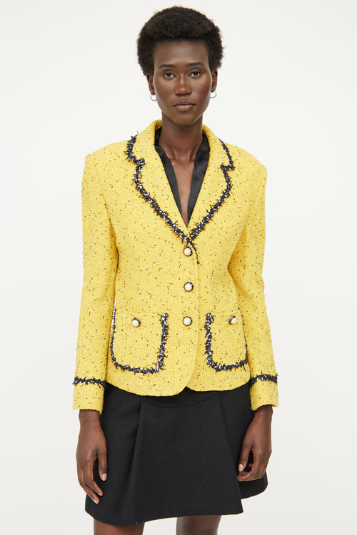 St. John Yellow Tweed Blazer