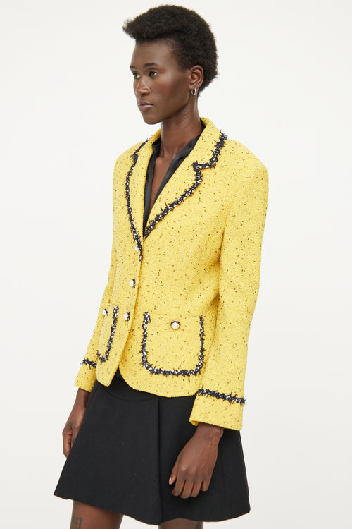 St. John Yellow Tweed Blazer