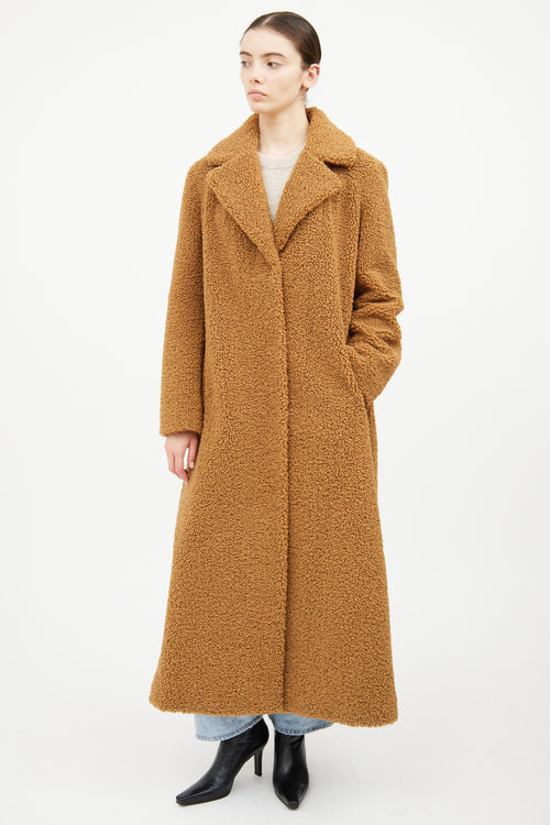 Stand Studio Brown Sherpa Long Jacket