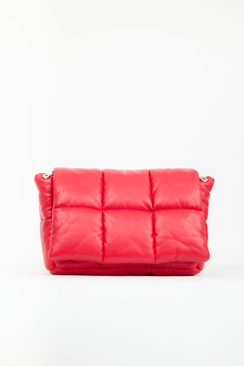 Stand Studio Red Faux Leather Wanda Quilted Bag