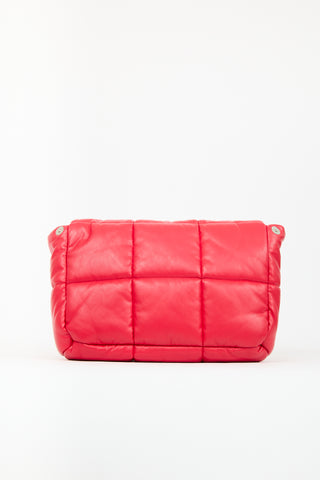 Stand Studio Red Faux Leather Wanda Quilted Bag