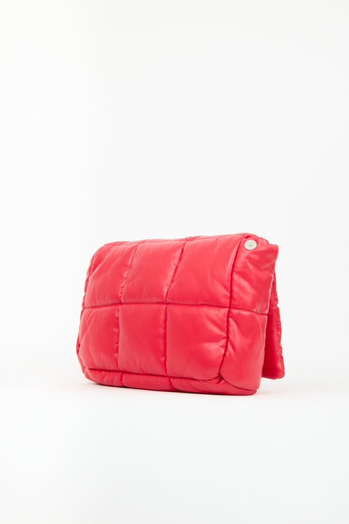 Stand Studio Red Faux Leather Wanda Quilted Bag