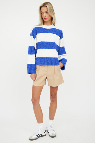 Blue 
White Stripe Sweater Staud