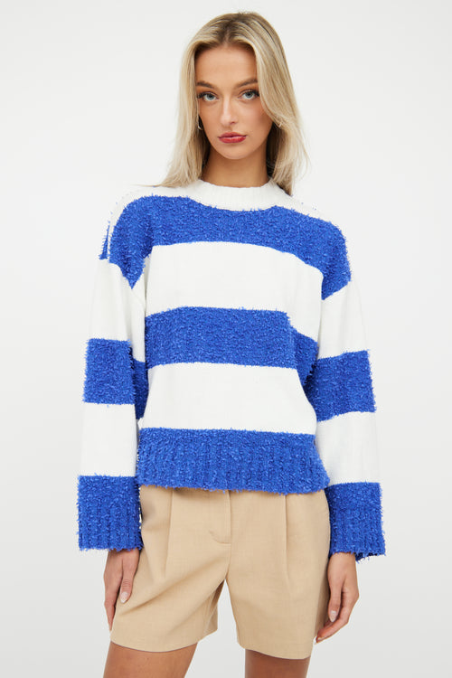 Blue 
White Stripe Sweater Staud