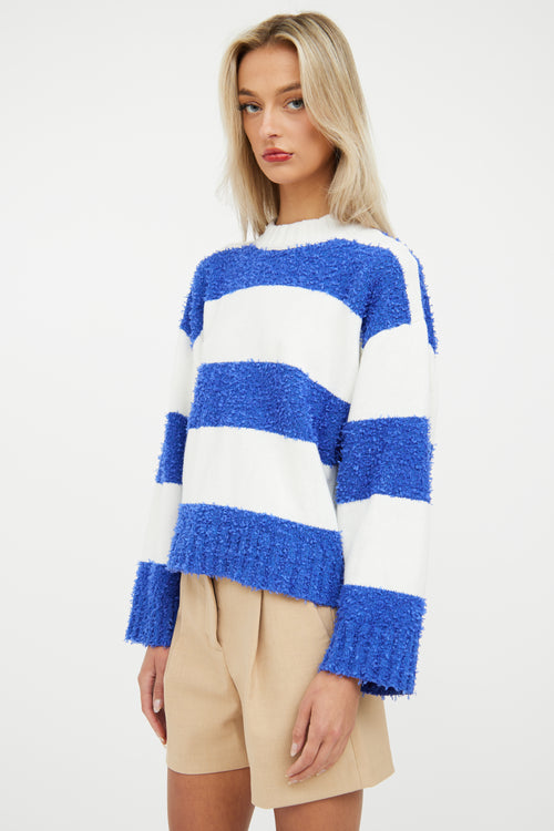 Blue 
White Stripe Sweater Staud