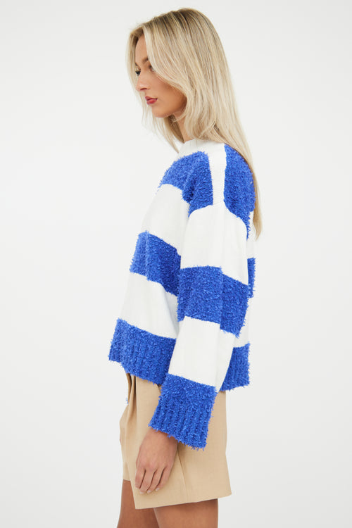 Blue 
White Stripe Sweater Staud