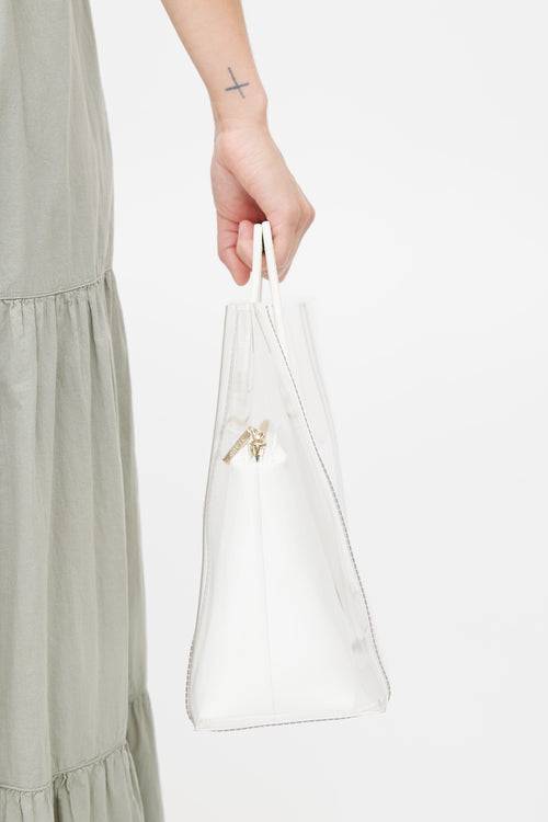 Staud White Clear Shirley  Bag