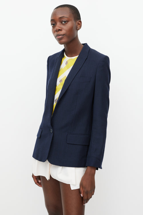 Stella McCartney Navy Wool One Button Blazer